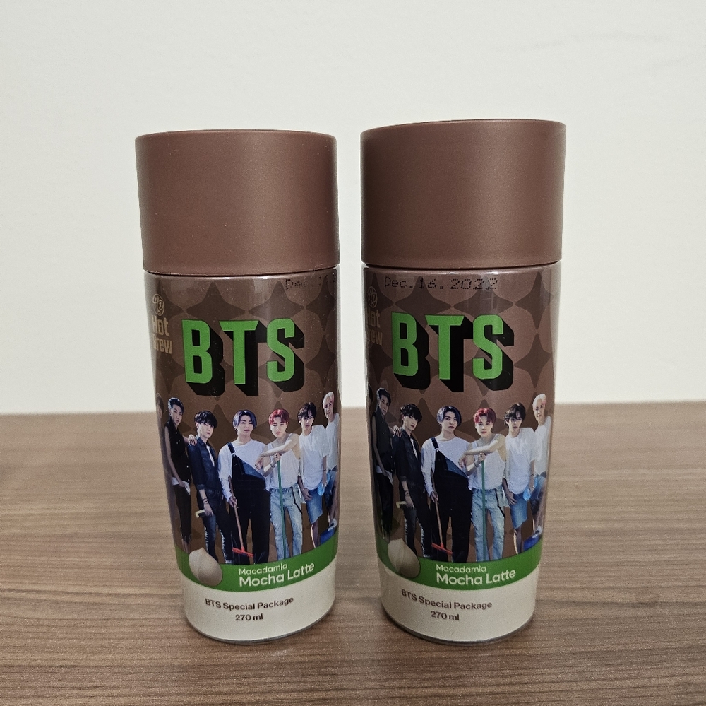 BTS Hot Brew Macadamia Mocha Latte - Empty Bottle| Set Of 2